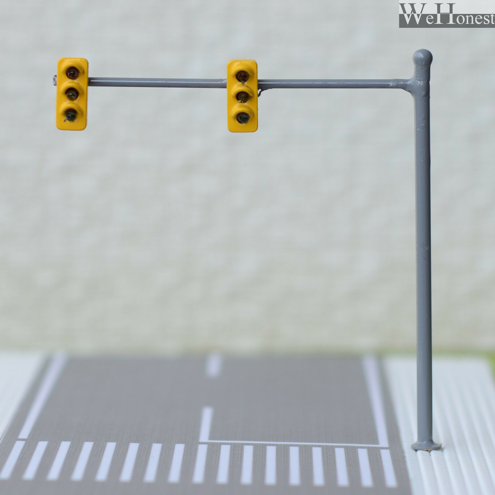 4 X Ho / Oo Traffic Light Signal Led Model Train Pedestrian Crossing Sign #v2b3