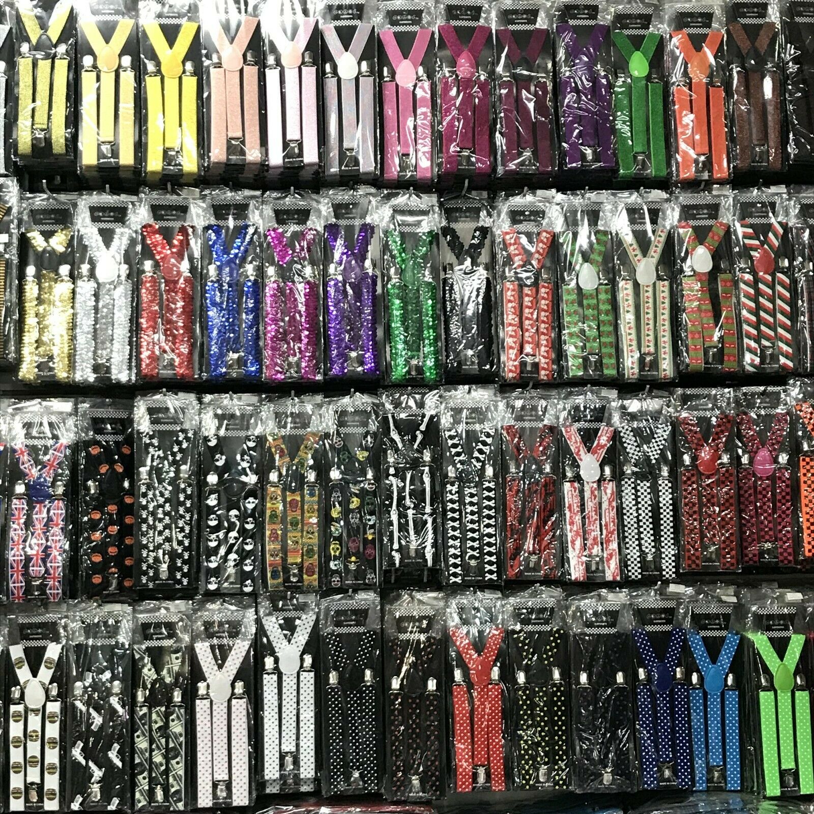 100+ Colors Mens Womens Clip-on Suspenders Elastic Y-shape Adjustable Braces