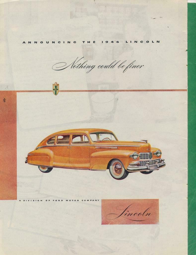 Magazine Ad - 1946 - Lincoln