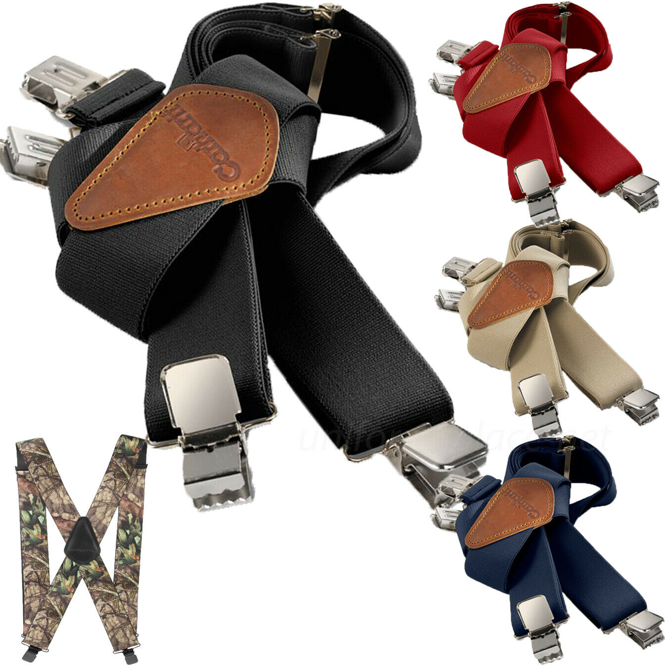 Carhartt Utility Suspenders 2" Adjustable Clip-on Work & Hunter Suspender Belt