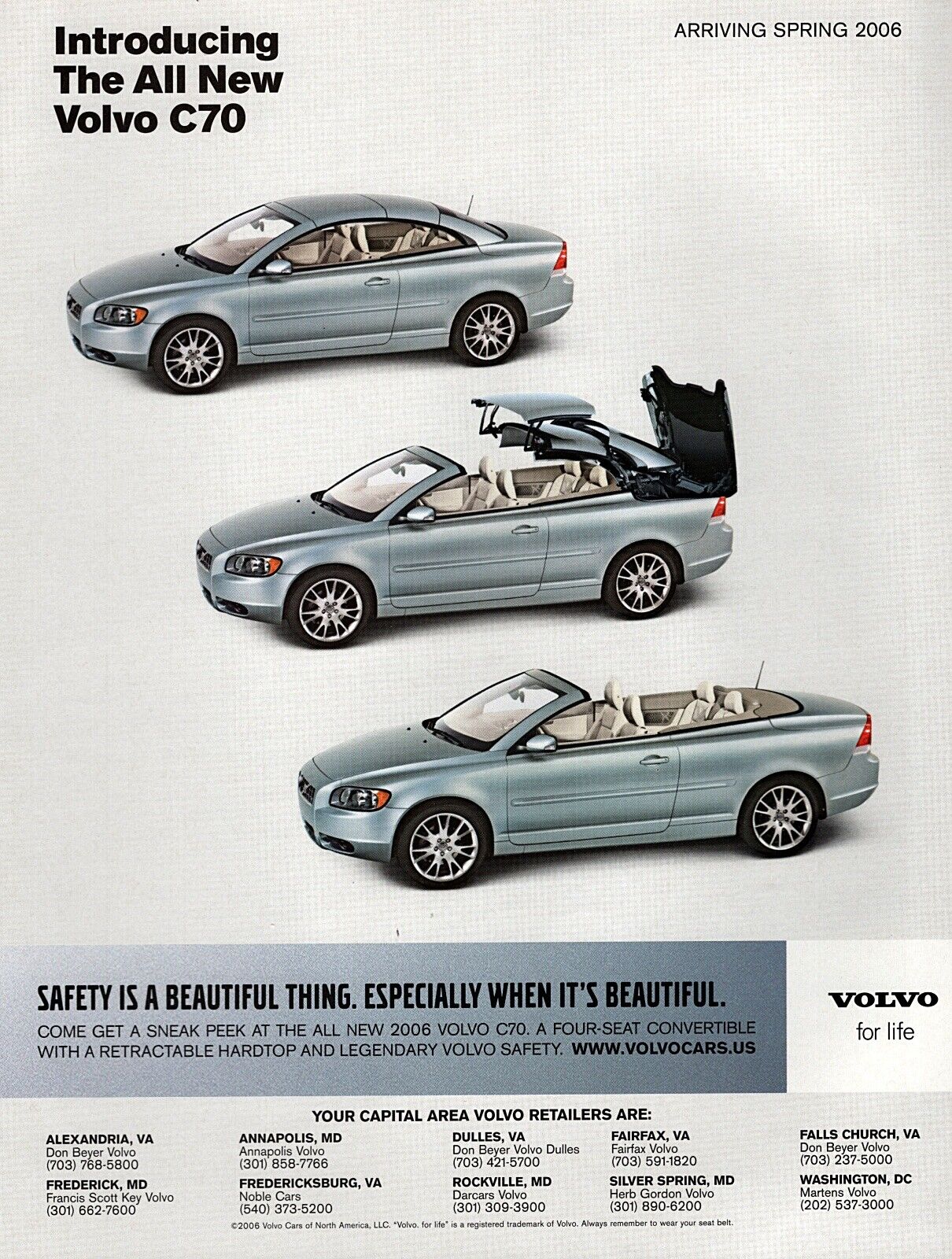 2006 Volvo C70 Retractable Hardtop Original Color Ad