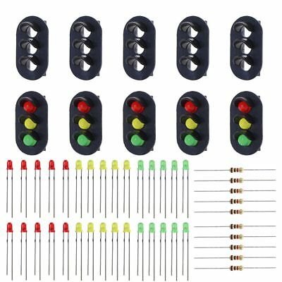 Jtd18 10 Sets Target Faces With Leds For Railway Signal Ho Oo Tt Scale 3 Aspects