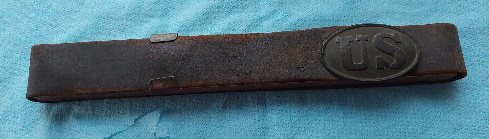 Civil War U.s. Leather Belt &  U.s. Plate