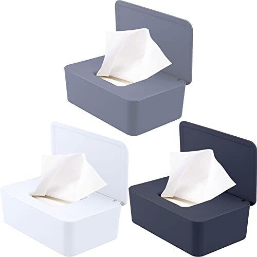 Beieverluck 3 Pack Wipes Dispenser Baby Wipe Holder Case Container Box Diaper Ho