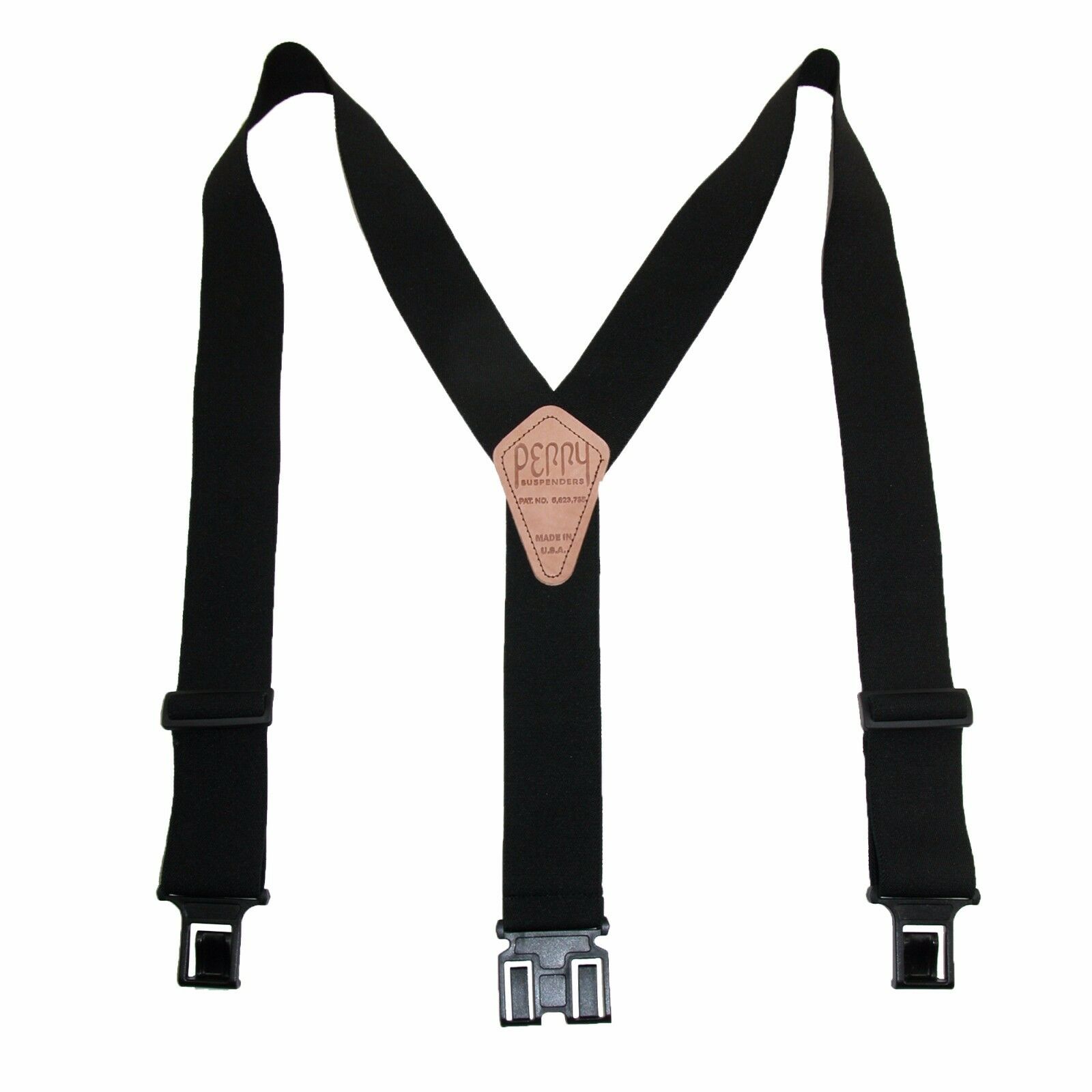 New Perry Suspenders Mens 2 Inch Wide Elastic Hook End Suspenders (reg & Tall)