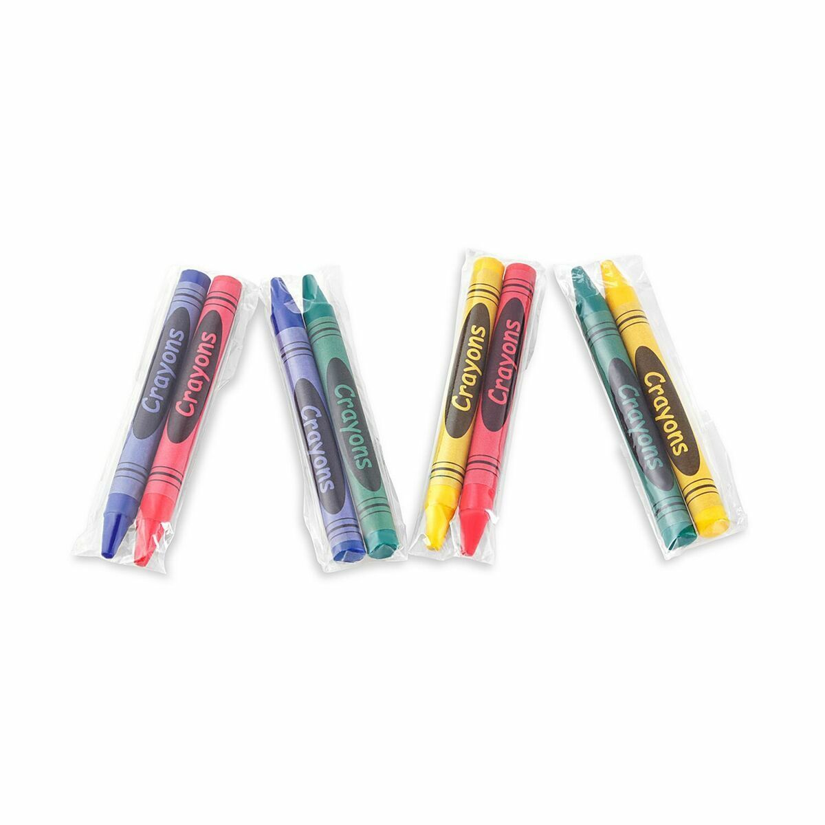 Crayonking 1,000 Sets Of 2-packs In Cello (2,000 Bulk Crayons) Coloring Crayons