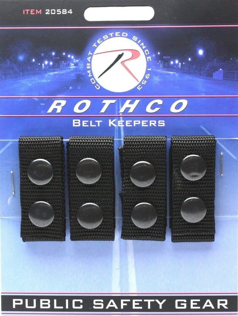 Belt Keepers Black Denier Polyester Police Duty Belt Belt Keepers 4 Pack 20584