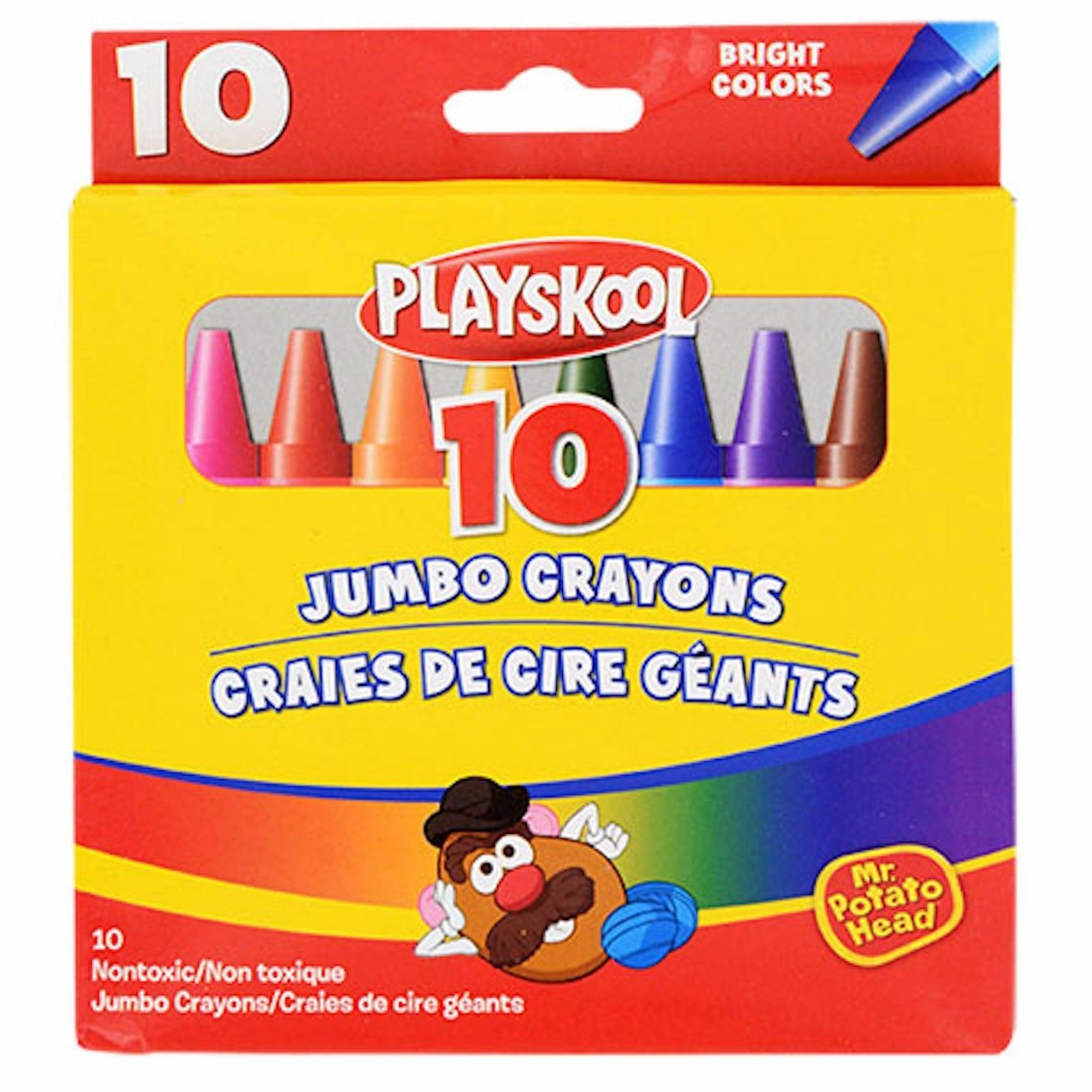 Playskool Jumbo Crayons For Kids, Non-toxic, 10 Count Bright Colors
