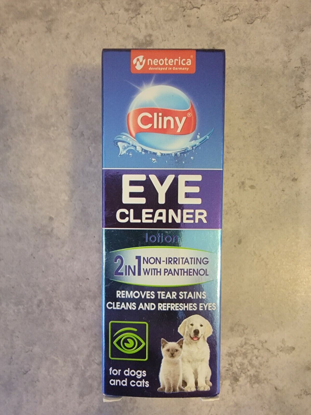 Cliny Universal Pet Eye Wash Cleaner For Dogs & Cats Natural Gentle Infect 09/23