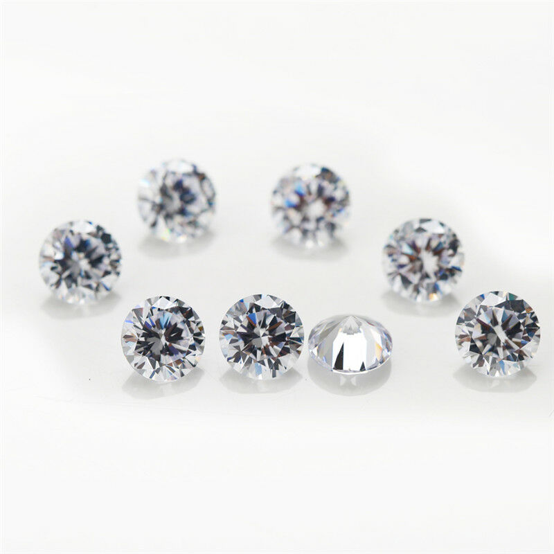 Size 0.7~15mm White Aaaaa Round Shape Cz Loose Cubic Zirconia Stone