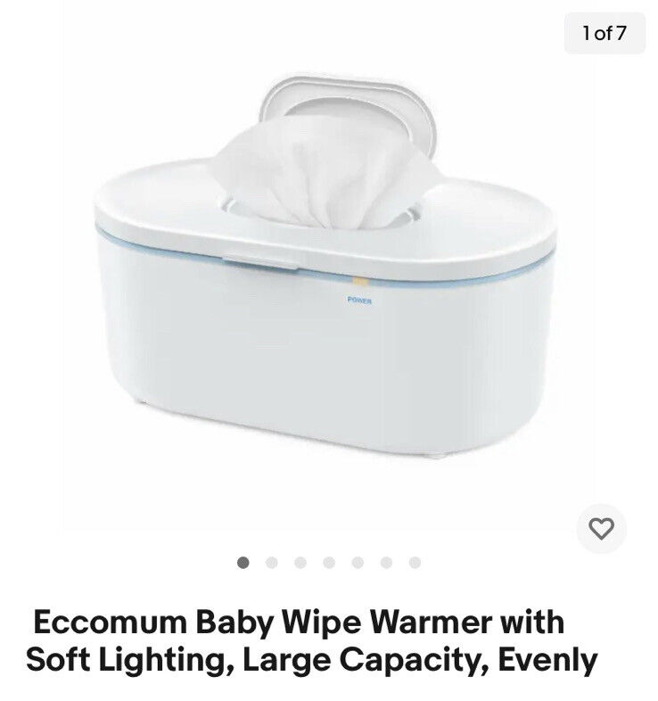 Eccomum Baby Wipe Warmer With Soft Lighting, Large Capacity, Evenly