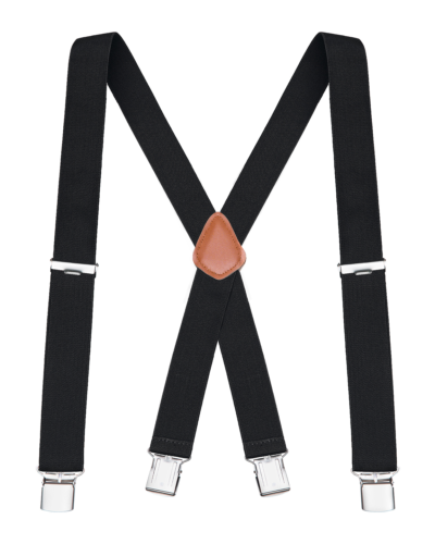 Buyless Fashion Suspenders For Men 48" Elastic Adjustable Straps 1 1/4" X Back