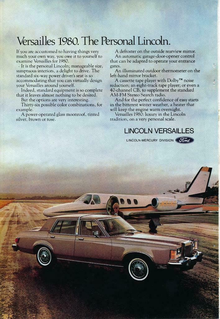 Magazine Ad - 1980 - Lincoln Versailles