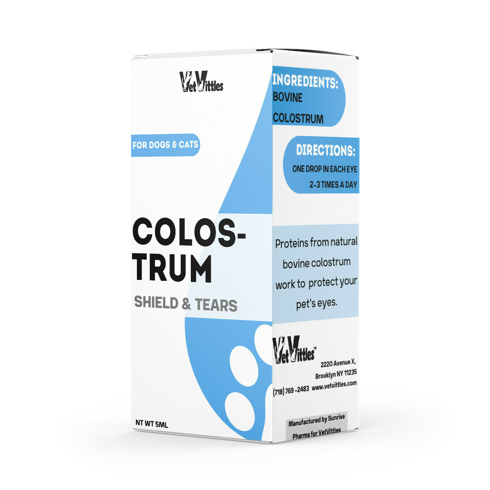 Vetvittles Colostrum Shield & Tears - Natural Eye Drops For Dogs And Cats
