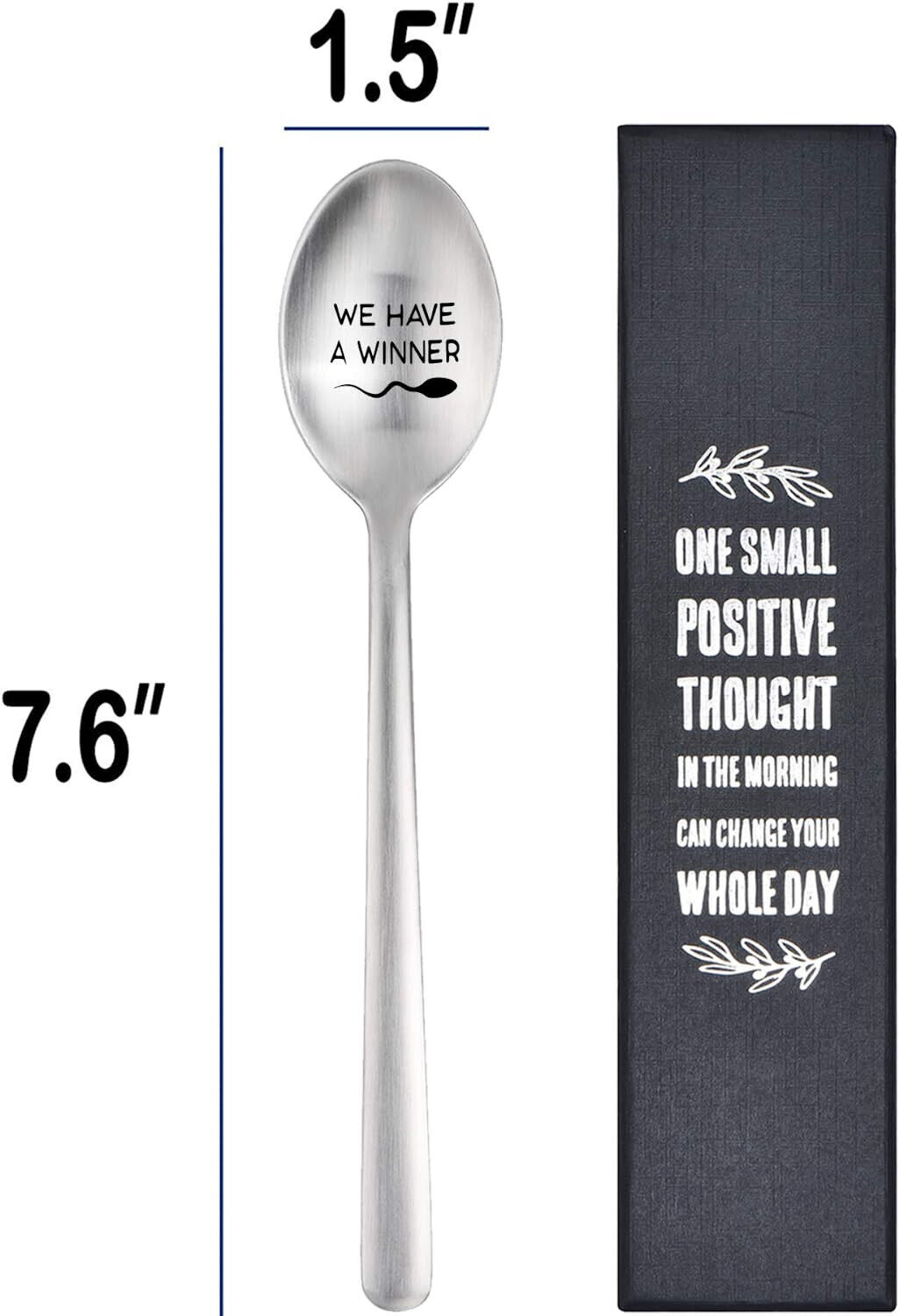 Pregnancy Announcement Gift -we Have A Winner -engraved Brushed Spoon